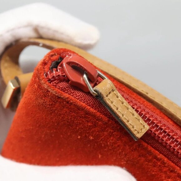 GUCCI Accessory Pouch Suede Orange 039 1103 Auth - Picture 8 of 16